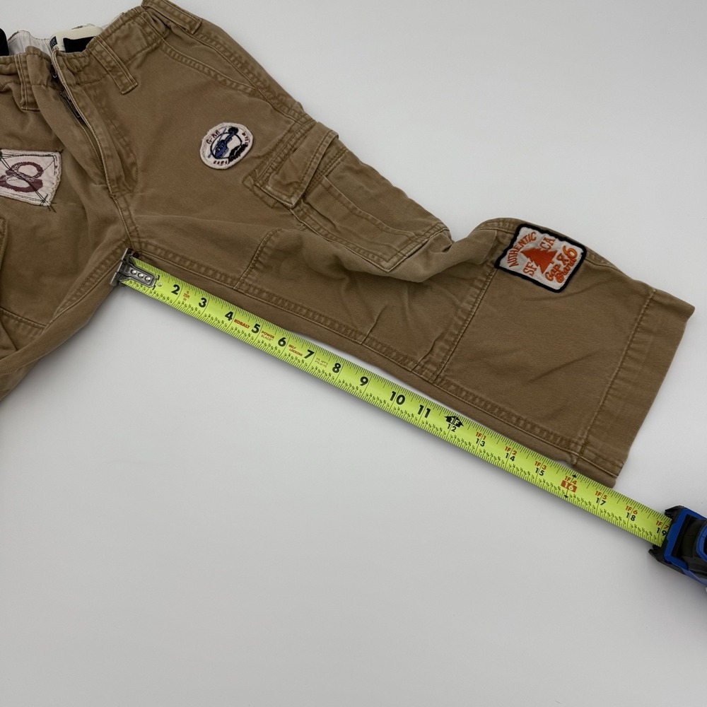 GAP Kids Cargo‎ Pants 5 Boys Khaki Utility Pockets Y2K Military Style Cotton - Picture 9 of 15